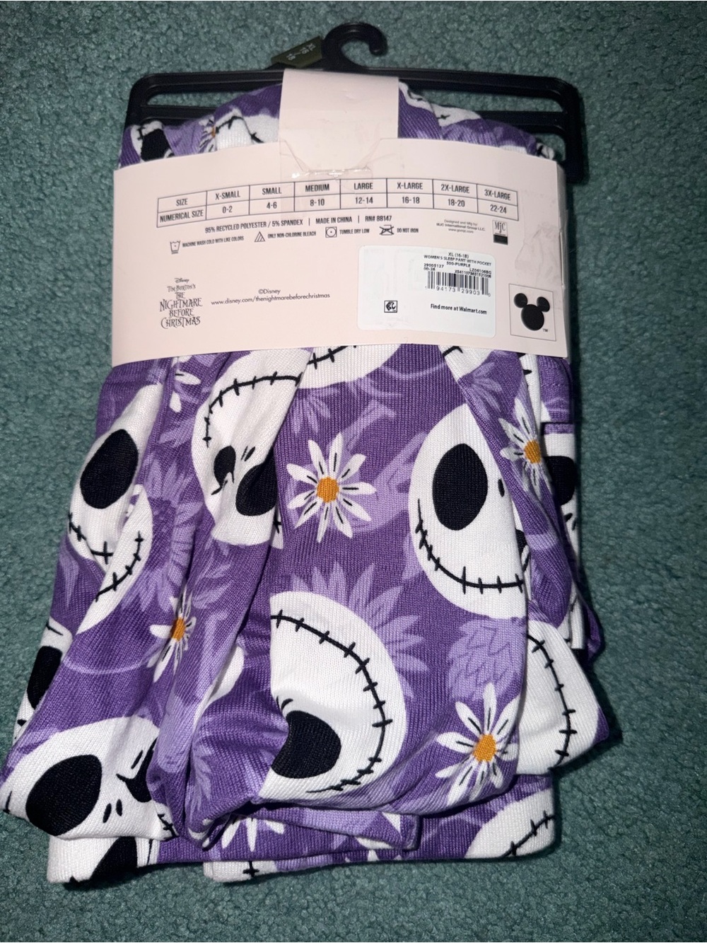 The Nightmare Before Christmas Purple Jack Skellington Women’s Pajama Pants! - Picture 2 of 2